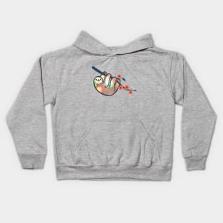 Sloth hanging Kids Hoodie